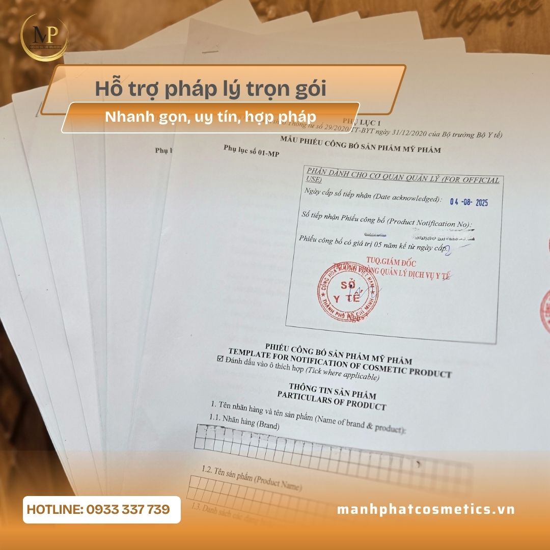 Gia công mỹ phẩm số lượng ít: MOQ, giá & quy trình 2026 2 công bố mỹ phẩm